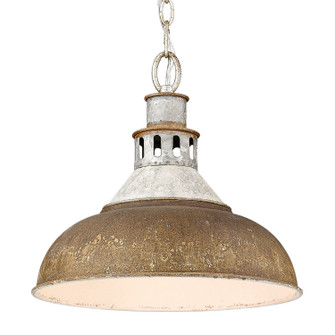 Kinsley One Light Pendant in Aged Galvanized Steel (62|0865-L AGV-RUST)