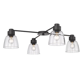 Remy Four Light Flush Mount in Matte Black (62|0314-4FM BLK-CLR)