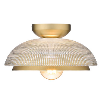 Crawford One Light Flush Mount in Brushed Champagne Brass (62|0309-FM BCB-RPG)