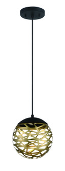 Golden Eclipse LED Mini Pendant in Coal And Honey Gold (42|P932-688-L)