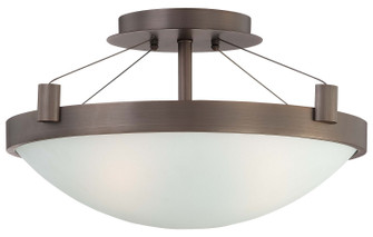 Suspended Three Light Semi Flush Mount in Copper Bronze Patina (42|P591-647)