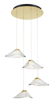 Sneer LED Pendant in Coal And Sun Gold (42|P5403-718-L)