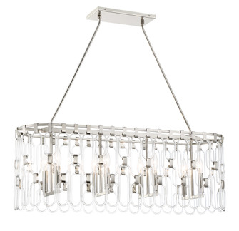 Charming Eight Light Island Pendant in Polished Nickel (42|P5388-613)