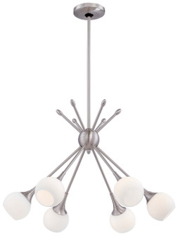 Pontil Six Light Chandelier in Brushed Nickel (42|P1806-084)