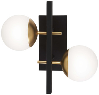 Alluria Two Light Wall Mount in Weathered Black With Autumn Gold (42|P1351-618)