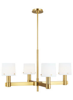 Palma Four Light Chandelier in Burnished Brass (454|TC1134BBS)