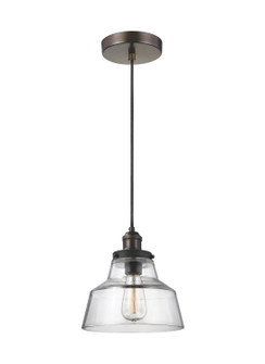 Baskin One Light Pendant in Painted Aged Brass / Dark Weathered Zinc (454|P1348PAGB/DWZ)