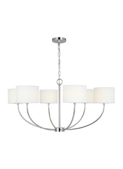 Sawyer Six Light Chandelier in Polished Nickel (454|KSC1046PN)