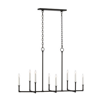 Bayview Eight Light Chandelier in Aged Iron (454|CC1368AI)