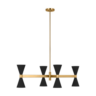 Albertine Eight Light Chandelier in Midnight Black (454|AEC1068MBK)