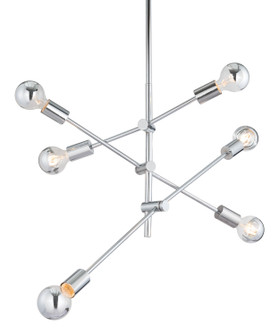 Brixton Six Light Ceiling Lamp in Chrome (339|56059)