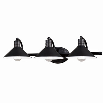 Akron Three Light Vanity in Oil Rubbed Bronze/Matte White (63|W0285)