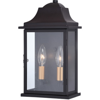 Bristol Two Light Outdoor Wall Mount in Oil Burnished Bronze and Light Gold (63|T0565)