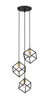 Vertical Three Light Chandelier in Bronze / Olde Brass (224|478-3BRZ-OBR)