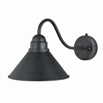 Outland One Light Outdoor Wall Mount in Aged Iron and Light Gold (63|T0198)
