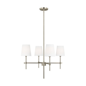 Baker Four Light Chandelier in Antique Brushed Nickel (454|3187204-965)