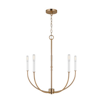 Greenwich Five Light Chandelier in Satin Brass (454|3167105-848)