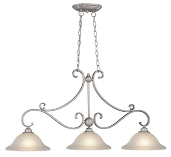 Monrovia Three Light Linear Chandelier in Brushed Nickel (63|PD35413BN)