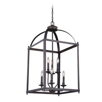 Juliet Six Light Pendant in Architectural Bronze (63|P0220)