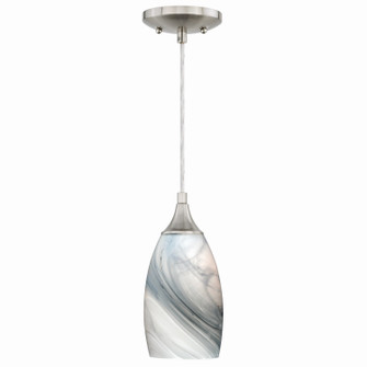 Milano One Light Mini Pendant in Satin Nickel (63|P0176)
