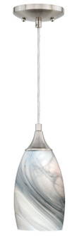 Milano One Light Mini Pendant in Satin Nickel (63|P0176)