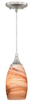 Milano One Light Mini Pendant in Satin Nickel (63|P0174)