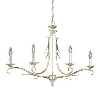 Austen Four Light Pendant in Silver Leaf (63|P0099)