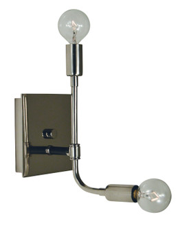 Fusion Two Light Wall Sconce in Polished Nickel with Matte Black Accents (8|5017 PN/MBLACK)