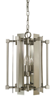 Louvre Four Light Chandelier in Polished Nickel with Matte Black (8|4804 PN/MBLACK)