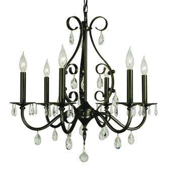 Liebestraum Six Light Chandelier in Mahogany Bronze (8|2986 MB)