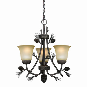 Sierra Three Light Mini Chandelier in Black Walnut (63|H0172)
