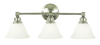 Taylor Three Light Wall Sconce in Brushed Nickel with White Marble Glass Shade (8|2423 BN/WH)