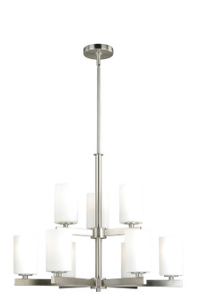 Glendale Nine Light Chandelier in Satin Nickel (63|H0123)