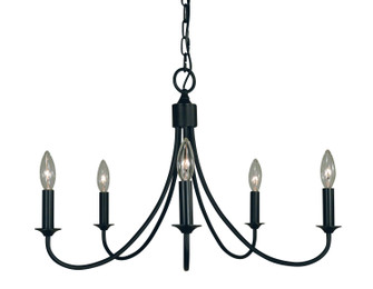 Maisonette Five Light Chandelier in Matte Black (8|1001 MBLACK)