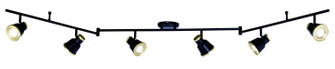 Fairhaven LED Swing Directional Ceiling Light in Textured Black and Natural Brass (63|C0209)