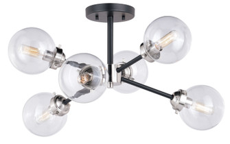 Orbit Six Light Semi Flush Mount in Satin Nickel and Oil Rubbed Bronze (63|C0132)