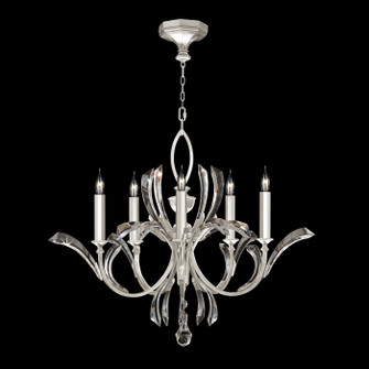 Beveled Arcs Five Light Chandelier in Silver Leaf (48|702240-SF4)