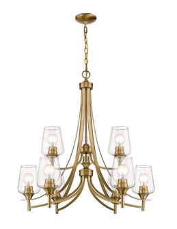 Joliet Nine Light Chandelier in Olde Brass (224|473-9OBR)