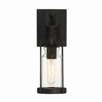 Yasmin One Light Outdoor Wall Sconce in Satin Black (40|42725-015)