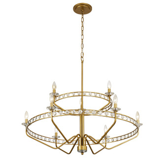 Monroe Nine Light Chandelier in Antique Gold (137|363C09AG)