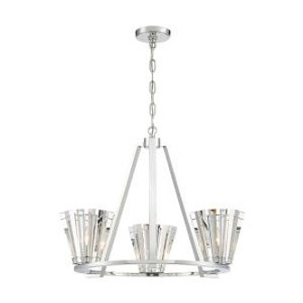 Ricca Three Light Chandelier in Chrome (40|38865-015)