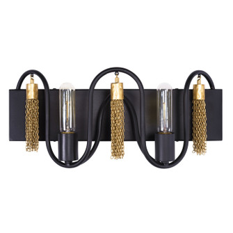 Darden Two Light Bath in Matte Black/Antique Gold (137|354B02MBAG)