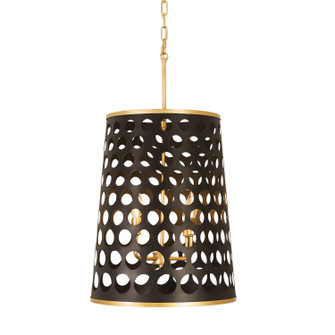 Bailey Four Light Foyer Pendant in Matte Black/French Gold (137|346F04MBFG)