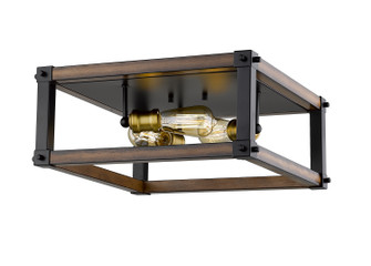 Kirkland Three Light Flush Mount in Rustic Mahogany (224|472F3S-RM)