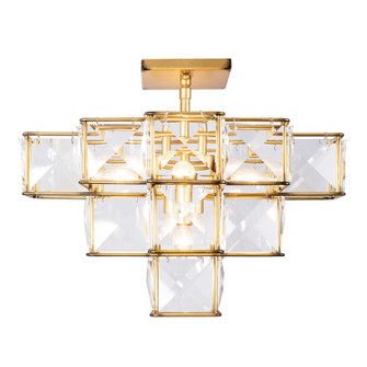 Cubic Five Light Ceiling Fixture in Calypso Gold (137|329S05CG)