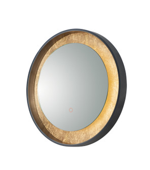 Floating LED Mirror in Gold Leaf / Black (86|E42036-GLBK)