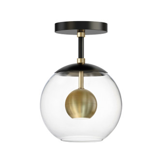 Nucleus LED Flush Mount in Black / Natural Aged Brass (86|E25150-BKNAB)