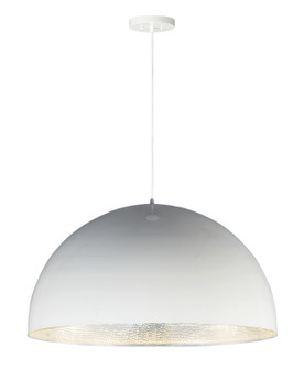 Hemisphere LED Pendant in Gloss White / Aluminum (86|E24906-GWAL)