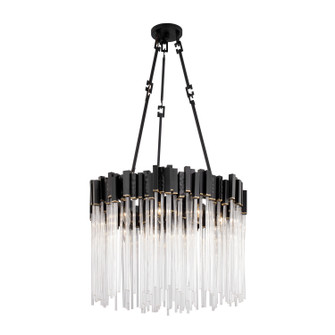 Matrix Nine Light Pendant in Matte Black/French Gold (137|309P09MBFG)