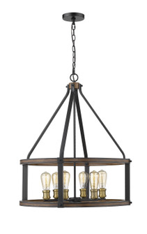 Kirkland Six Light Chandelier in Rustic Mahogany (224|472-6D-RM)